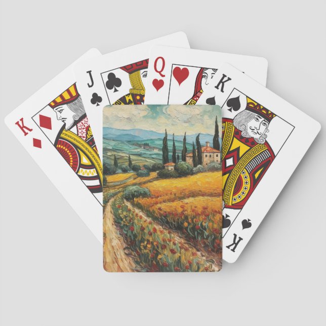 Jeu De Cartes Rêves toscans dorés (dos)