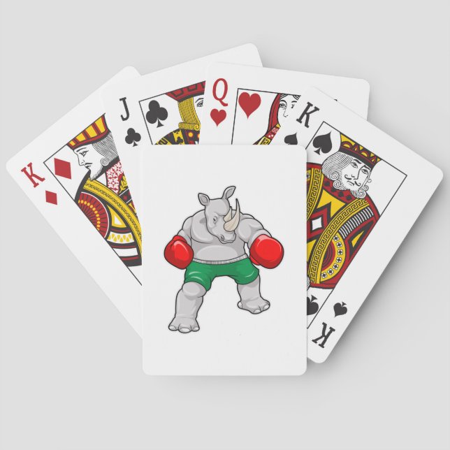 Jeu De Cartes Rhino at Boxing with Boxing gloves (dos)