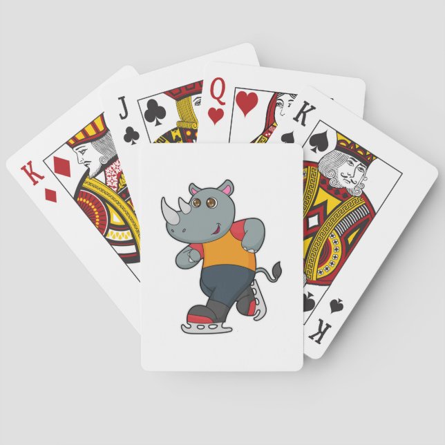 Jeu De Cartes Rhino at Ice skating with Ice skates (dos)