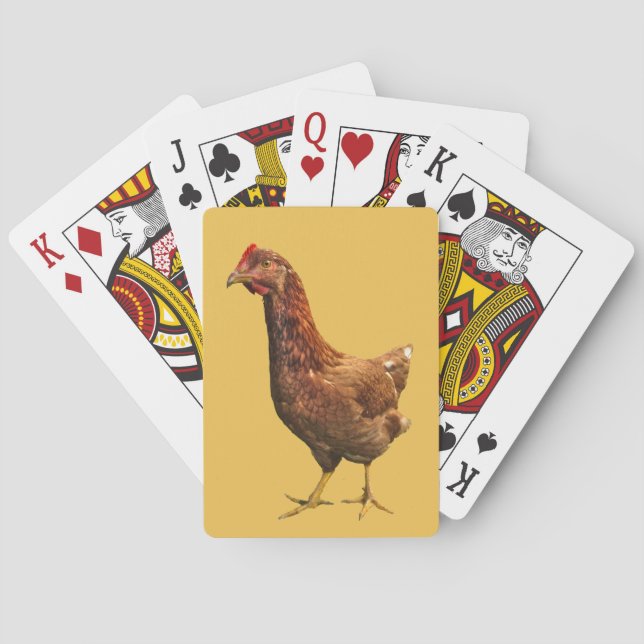 Jeu De Cartes Rhode Island Red Hen Jouant aux cartes (dos)