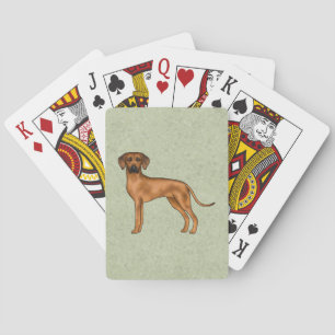 Jeu De Cartes Rhodesian Ridgeback Africain Lion Chien race Green