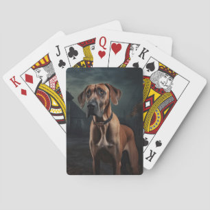 Jeu De Cartes Rhodesian Ridgeback Halloween effrayant