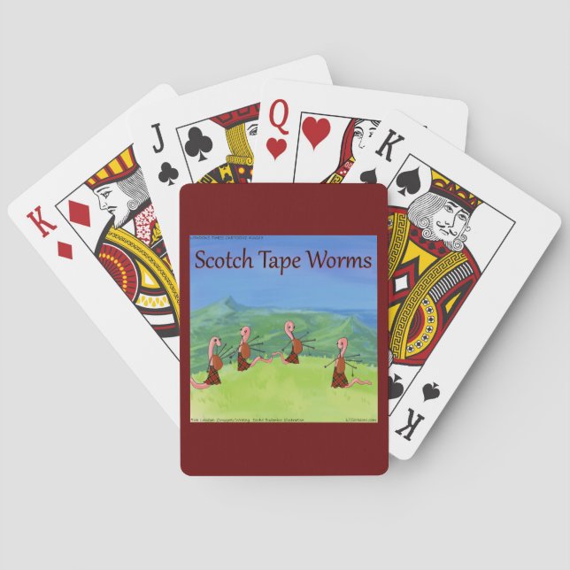 Jeu De Cartes Rick London Funny Worms Of Scotland Comic (dos)