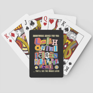 Jeu De Cartes Rire Souvent - Typographie Positive Conception de 