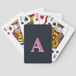 Jeu De Cartes Robe rose marine profonde monogrammed
