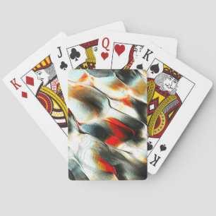 Jeu De Cartes Roche argentée rugueuse au-dessus du membre brûlan