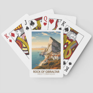 Jeu De Cartes Rocher de Gibraltar Travel Art Vintage