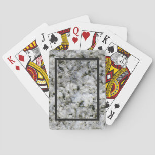 Jeu De Cartes Rocher de granit blanc avec cadre noir