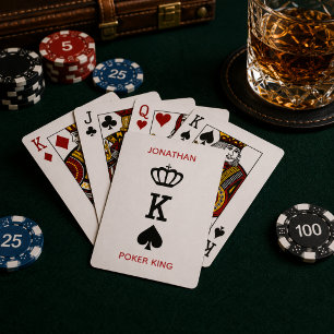 Jeu De Cartes Roi de poker minimal nom personnalisé