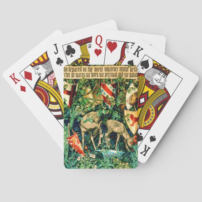 Jeu De Cartes Roi médiéval Arthur William Morris (dos)