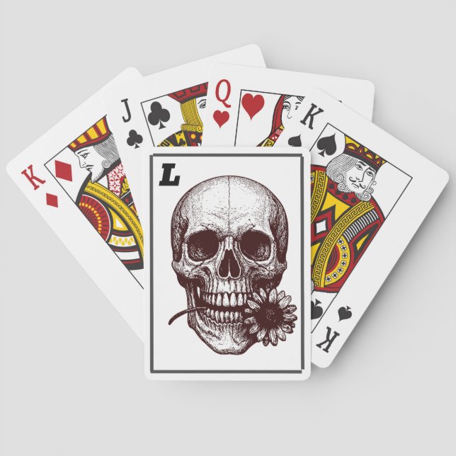 Jeu De Cartes romance du crâne (dos)