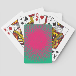 Jeu De Cartes rose abstrait