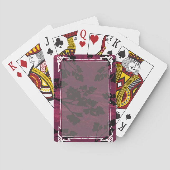 Jeu De Cartes rose de feuille de persil (dos)