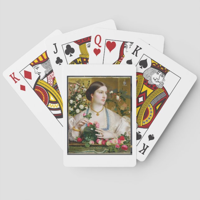 Jeu De Cartes Rose de grâce, 1866 (huile sur le panneau) (dos)