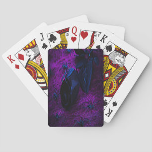 Jeu De Cartes Rose éffrayant en matière noire, araignées noires