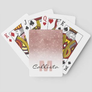 Jeu De Cartes Rose glamour Parties scintillant or Sequin Ombre M