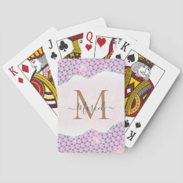 Jeu De Cartes Rose Parties scintillant Drivers Personnalisé Mono