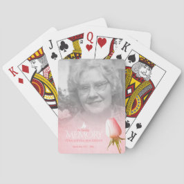 Jeu De Cartes Rose rose photo souvenir personnalisés nom dates
