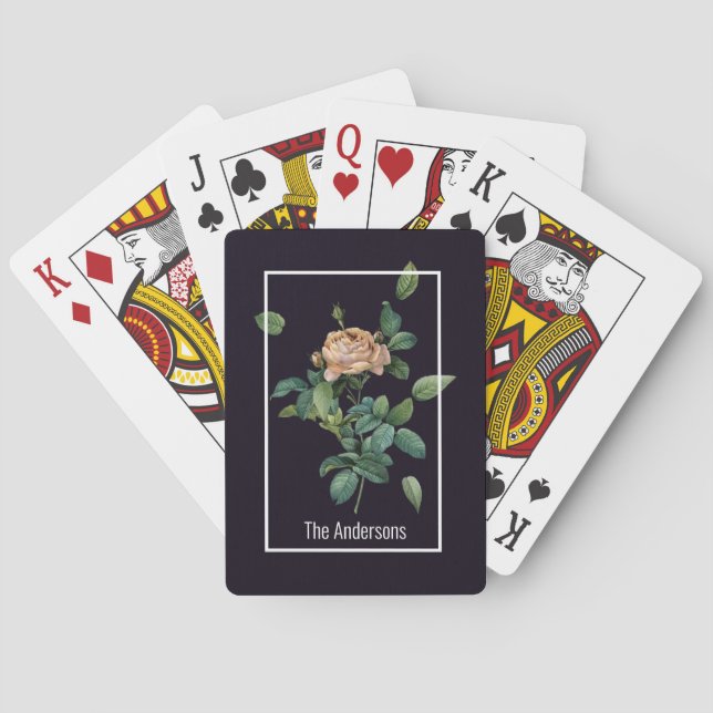 Jeu De Cartes Rose rose rose élégante customisée (dos)
