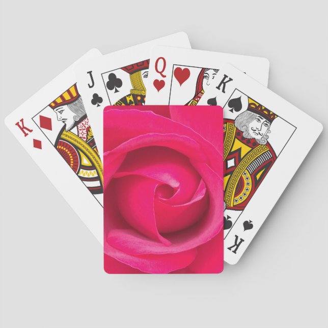 Jeu De Cartes Rose rouge romantique (dos)