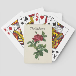 Jeu De Cartes Rose rouge vintage