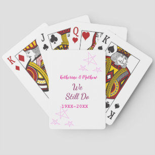 Jeu De Cartes Rose stars Vow renouvellement anniversaire mariage