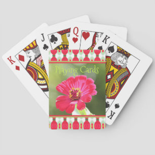 Jeu De Cartes Rose Zinnia Photographie Jouer Cartes