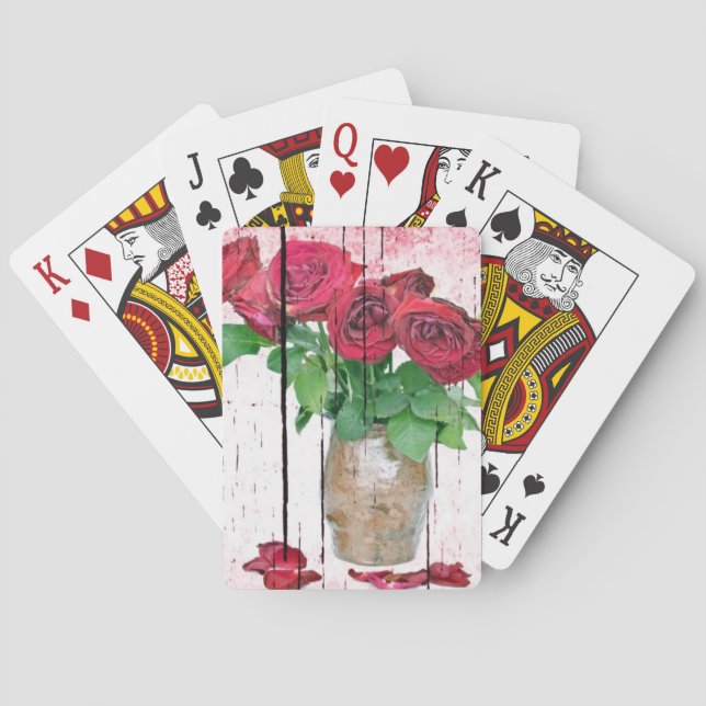 Jeu De Cartes Roses (dos)