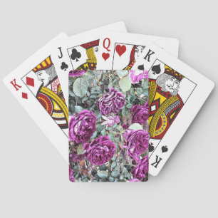 Jeu De Cartes Roses Contour à l'encre
