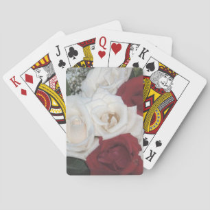 Jeu De Cartes Roses rouges et blancs Jouer des cartes