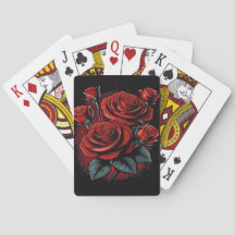 Roses rouges sur le look Cool noir