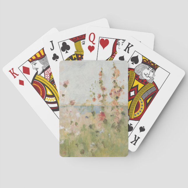 Jeu De Cartes Roses trémière par la mer (dos)