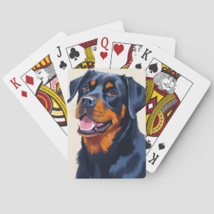 Jeu De Cartes Rottweiler Peinture d'animaux de compagnie Chien