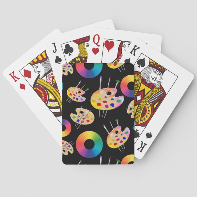 Jeu De Cartes Roue couleur de la palette d'artistes (dos)