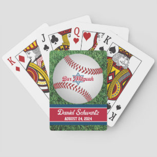 Jeu De Cartes Rouge, Blanc, Navy Baseball Bar Mitzvah