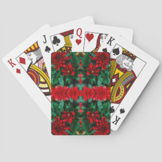 Jeu De Cartes Rouge Floral Kaleidoscope Jouer aux cartes