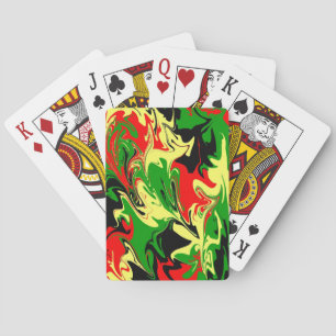 Jeu De Cartes Rouges, Jaunes, Noires et Vertes