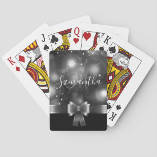 Jeu De Cartes Ruban noir et blanc