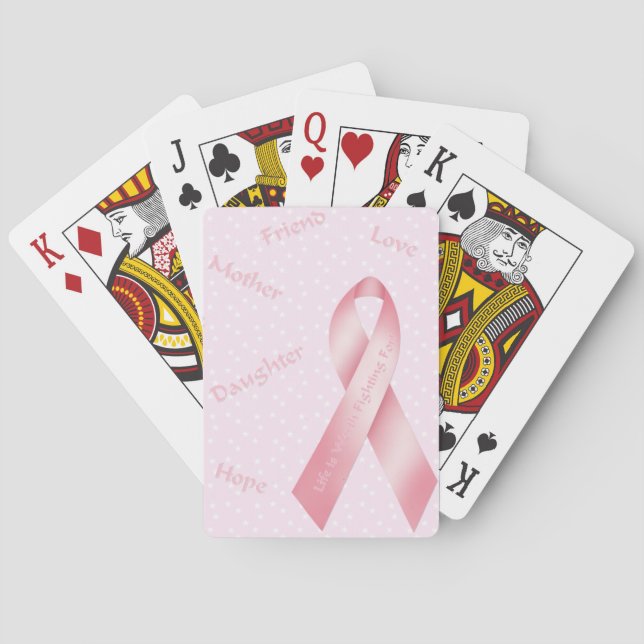 Jeu De Cartes Ruban rose (dos)