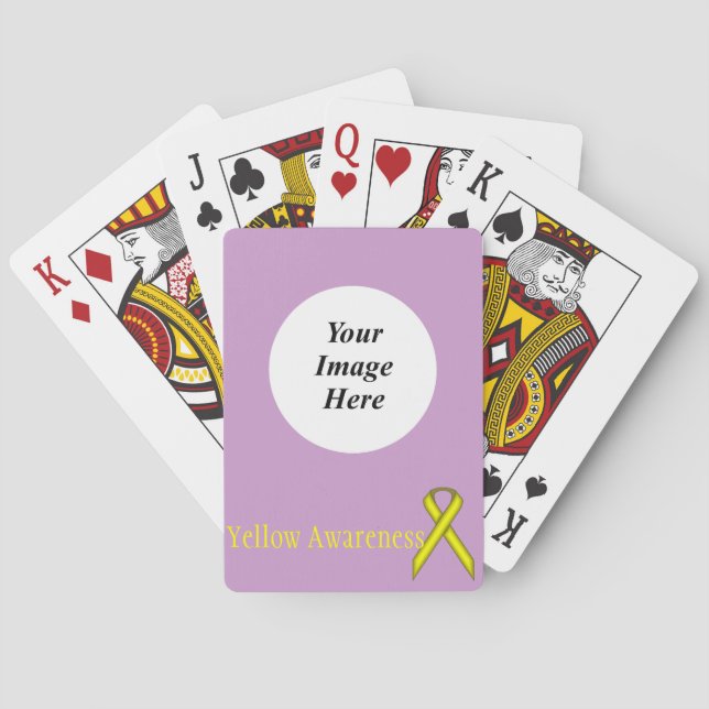 Jeu De Cartes Ruban standard jaune par Kenneth Yoncich (dos)