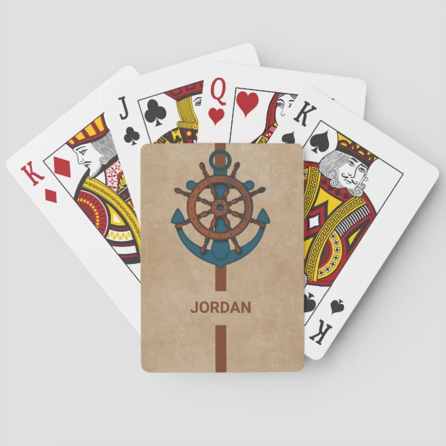 Jeu De Cartes Rudder Et Ancre (dos)