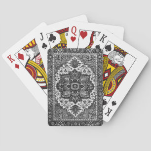 Jeu De Cartes RUG PERSIEN - noir et blanc