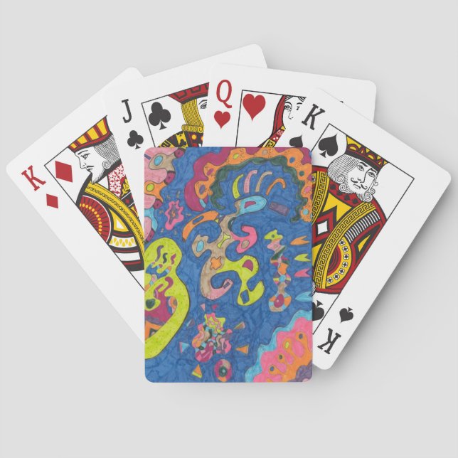 Jeu De Cartes "Running Man" Art Abstrait (dos)