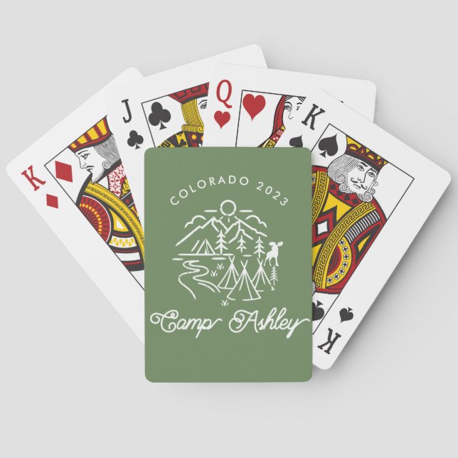 Jeu De Cartes Rustic Camp Bachelorette Jouer Cartes (dos)