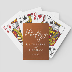 Jeu De Cartes Rustique Burnt Orange Personnalisé Mariage d'autom