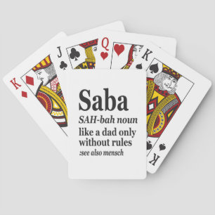Jeu De Cartes Saba Hébreu Grand-père Définition Juif Hanoukka Gi