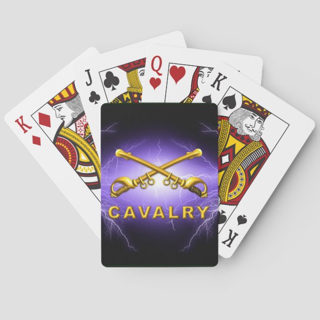 Jeu De Cartes Sabres de cavalerie traversés Éclairage noir (dos)