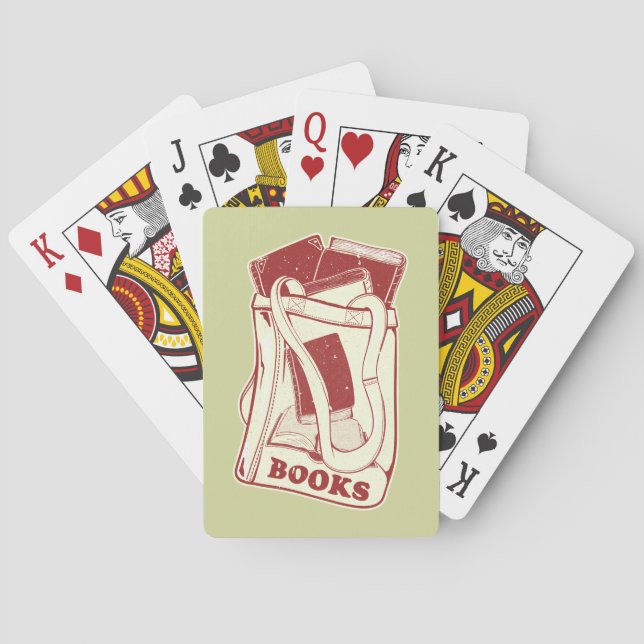 Jeu De Cartes Sac de livres que j'aime lire (dos)