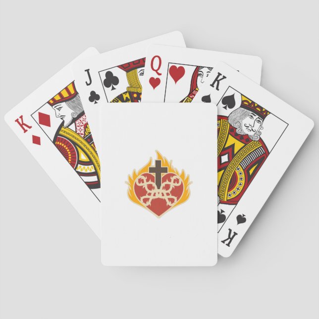 Jeu De Cartes Sacré-Coeur catholique (dos)