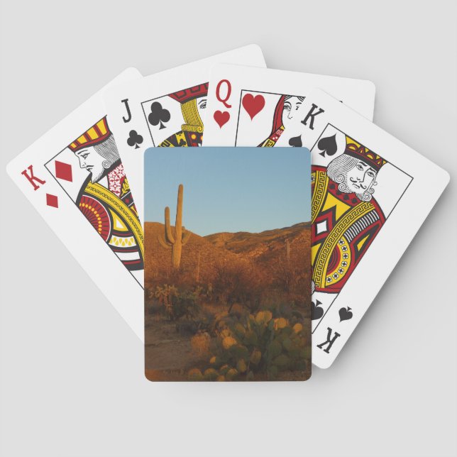 Jeu De Cartes Saguaro Sunset I Arizona Désert Paysage (dos)